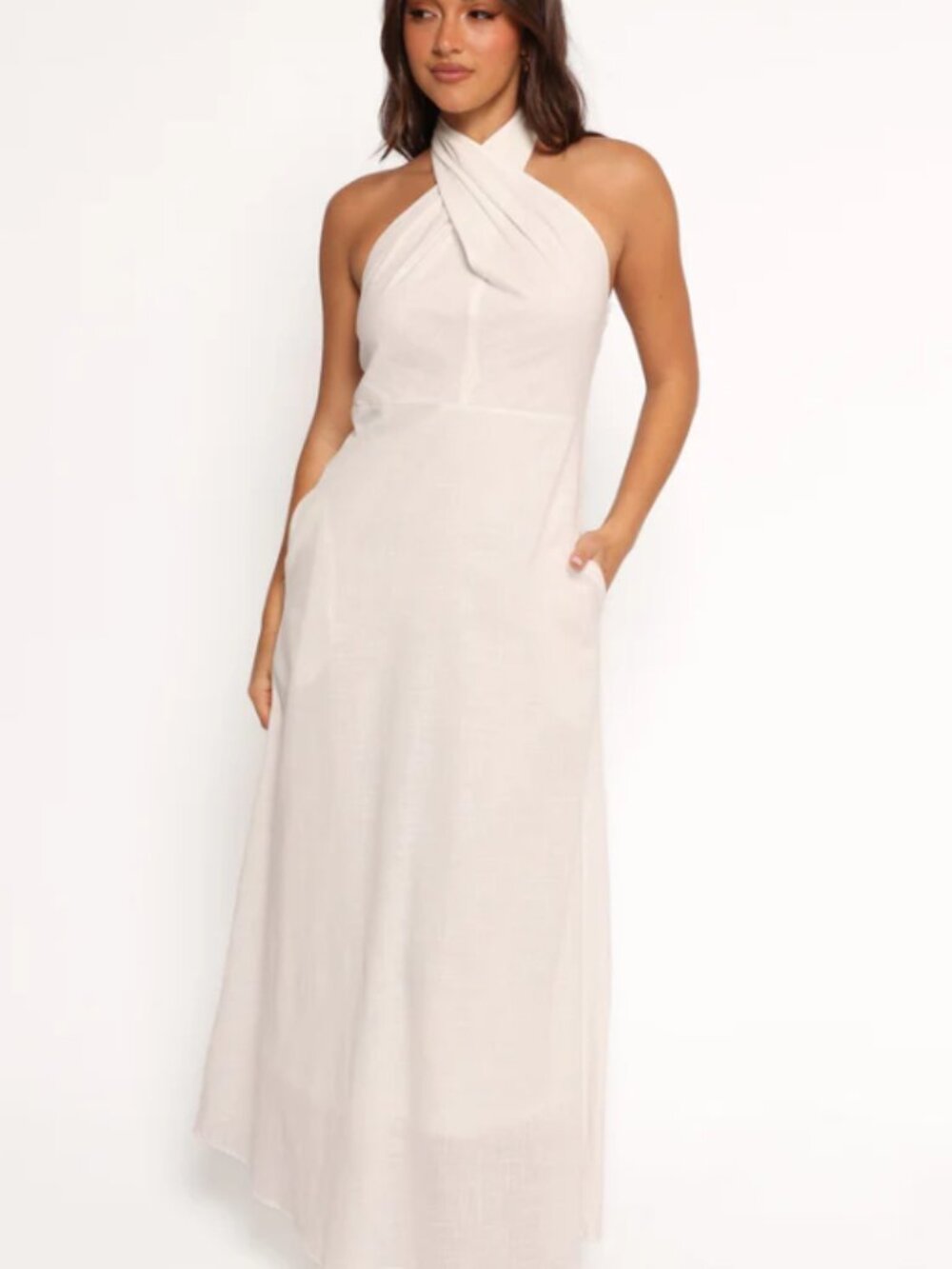Petal & Pup Betsy Halterneck Maxi Dress White – US Small – NWT (repair needed) - Picture 14 of 16